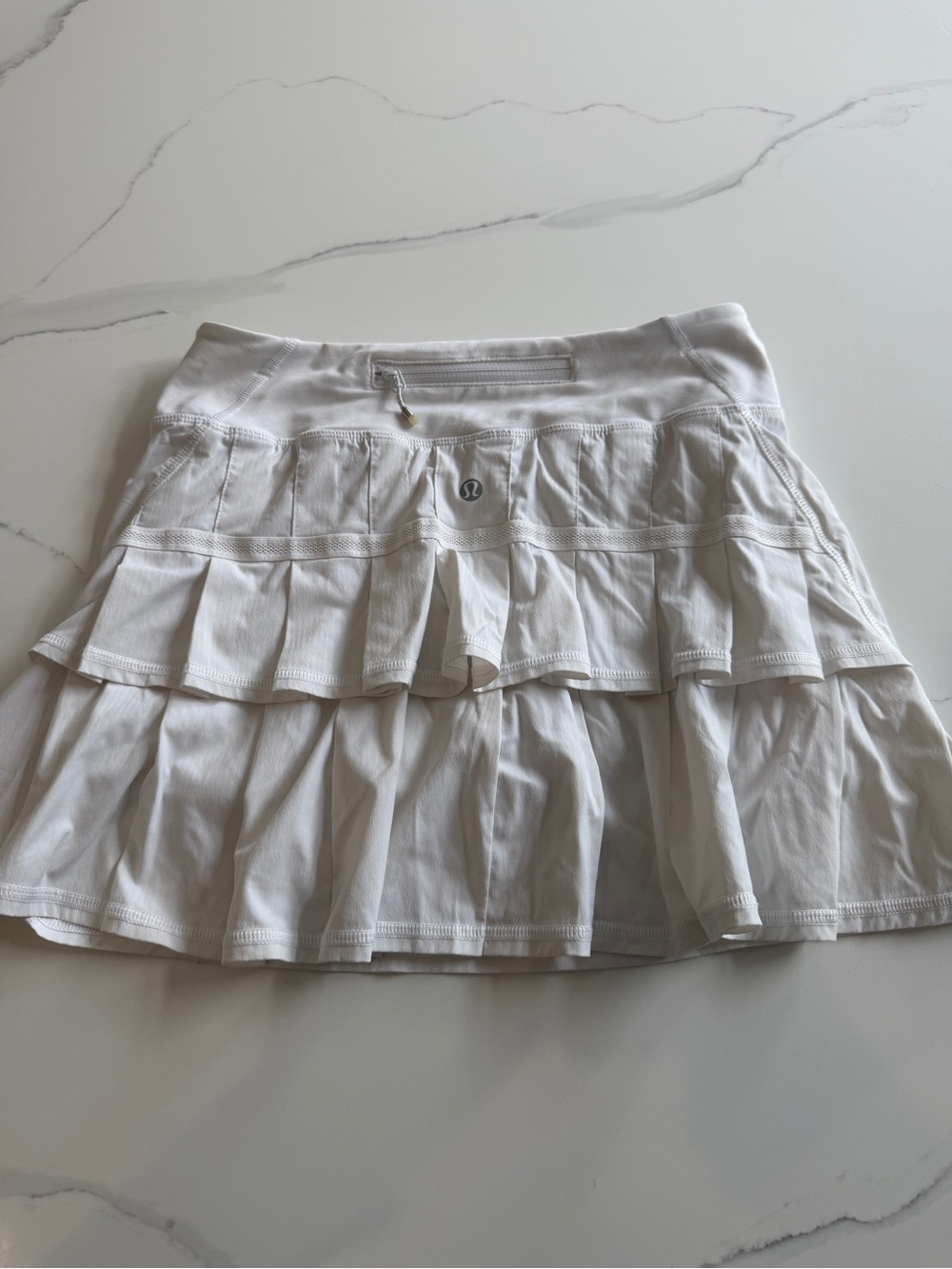 lululemon athletica White Ruffled Skater Skort